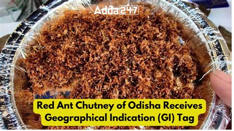 Red Ant Chutney of Odisha Receives Geographical Indication (GI) Tag