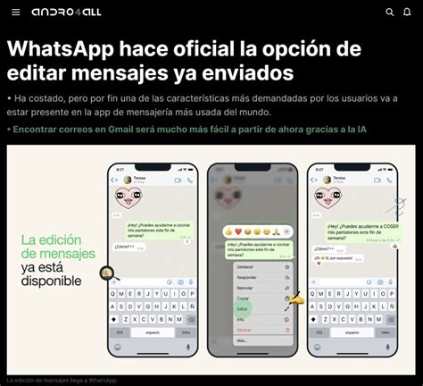 A Partir De Ahora Tendr S Minutos Para Editar Tus Mensajes De Whatsapp