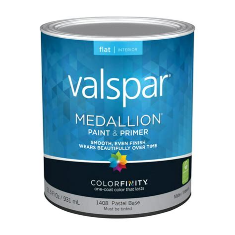 Valspar Medallion 100 Acrylic Paint And Primer Flat Interior Wall Paint Pastel Base 1 Qt