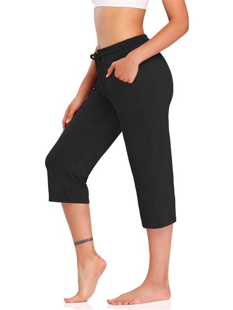 Womens Joggers Capri Pants Running Yoga Workout Athletic Hiking Capris