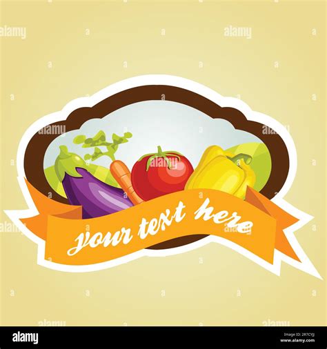 Vegetable Label Vector Illustration Stock Vector Image And Art Alamy