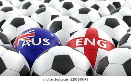 Australia Vs England Soccer Match Leather Stock Illustration 2208360675 ...