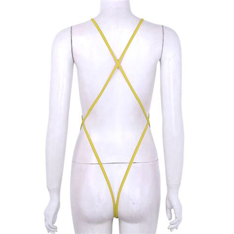 Sexy Women Fishnet Bikini See Through Mesh Bodysuit Beachwear Rave Dance Party EBay