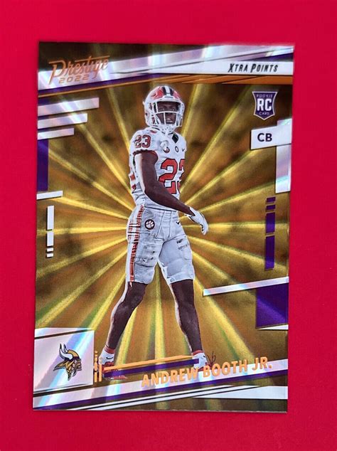 Andrew Booth Jr 2022 Panini Prestige Xtra Points Sunburst Rookie