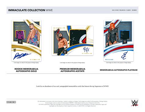 2022 Panini Immaculate WWE Trading Cards