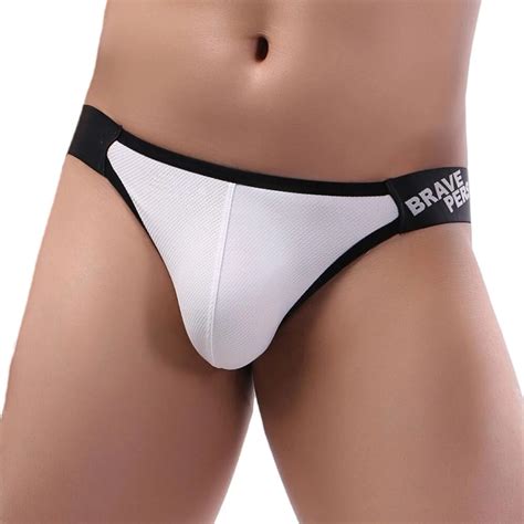 Brave Person Sexy Thongs Underwear Men Bikini Briefs Panties Nylon