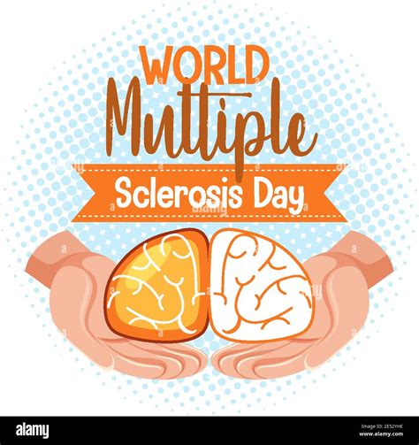 World Multiple Sclerosis Day Logo Or Banner Illustration Stock Vector