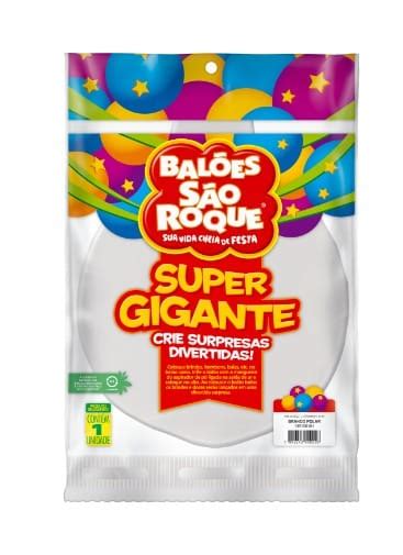 Balao Super Gigante Liso Branco Polar Un Sao Roque BALÕES SÃO