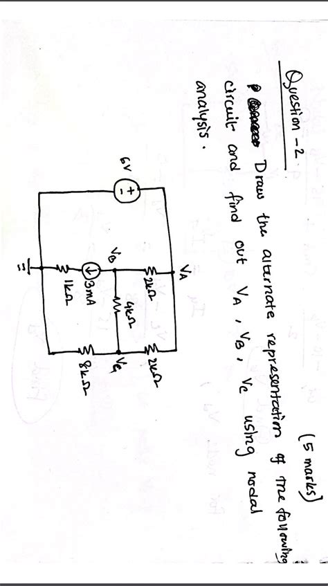 Solved Question 2 5 Marks • Draw The Alternate