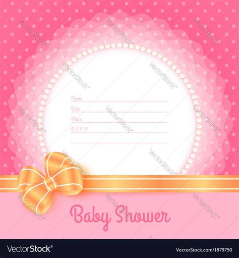 Card Template For Baby Shower Royalty Free Vector Image