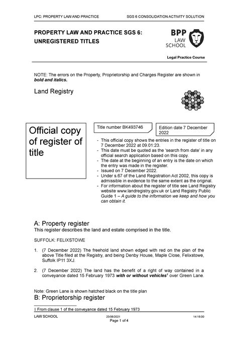 Property Sgs Consolidation Activity Solution Lpc Property Law