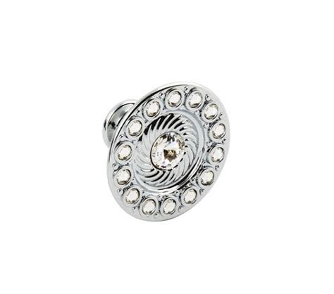 Swarovski Diamond Crystal Cabinet Knob In Chrome 45mm Uk