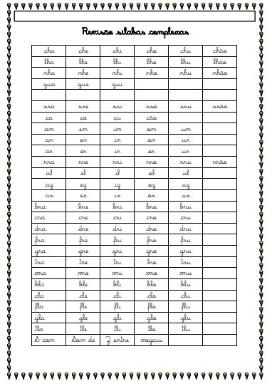 Trabalhando As Silabas Complexas Leilane Da Silva Medeiros De Queiroz