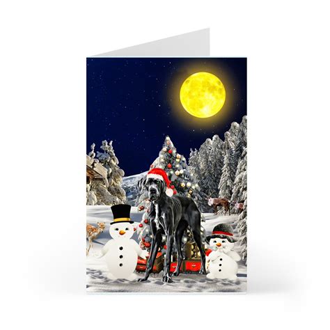 Great Dane Dog Christmas Greeting Cards Dog Greeting Cards Etsy