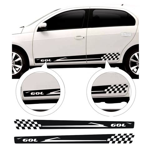 Adesivo Decorativo Para Carro Gol G G G G G Faixa Lateral Mod Gol