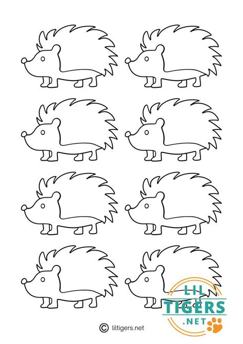 Free Printable Hedgehog Outlines Name Activities Preschool Preschool