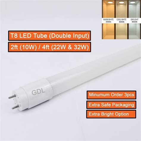 Gdl G Ft Ft W W W T Led Glass Layer Double Input Tube