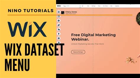 Wix Dataset Menu Wix For Beginners Wix Tutorial Youtube