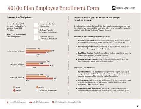 401k Enrollment Form For Employees Venngage