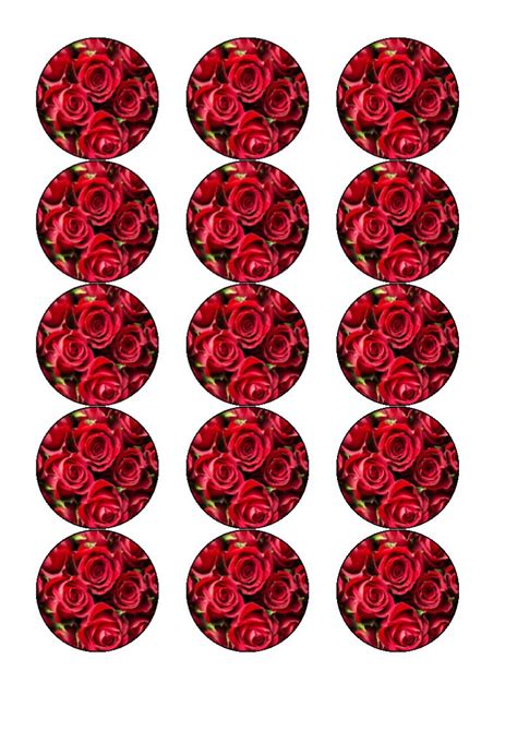 Red Roses Valentine Cake And Cupcake Toppers Incredible Toppers