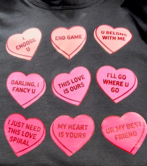 Swift Love Lyrics SVG Digital, Taylor Merch, Conversation Heart ...