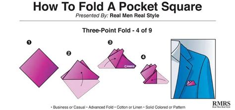 How To Fold A Pocket Square | Three-Point Fold