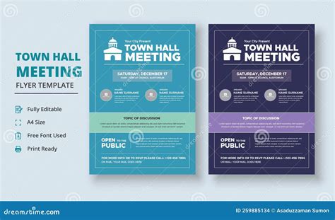 Town Hall Meeting Flyer Template Community Meeting Flyer Template