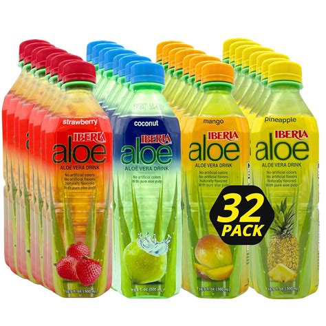 Amazon Iberia Aloe Vera Drink With Pure Aloe Pulp Variety Pack