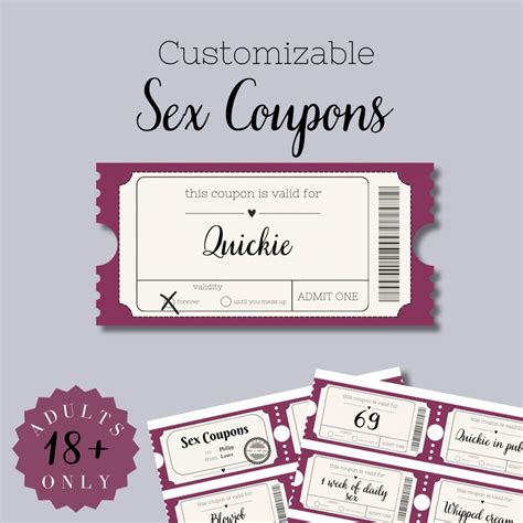 Customizable Kinky Sex Coupons Erotic Vouchers To Tick Instant Digital Download T Naughty