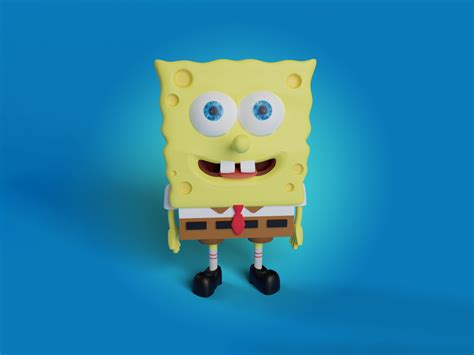 Spongebob 3D Character Design by Rajesh Dey on Dribbble