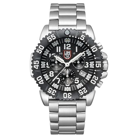 Luminox Navy Seal Colormark Steel Chronograph Black Dial Quartz Watch