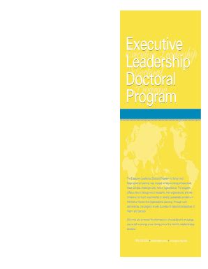 Fillable Online Gwu The Executive Leadership Doctoral Program In Human