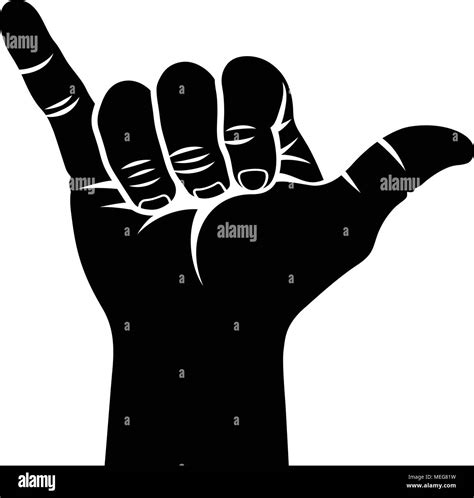 Shaka signo de mano ilustración vectorial Imagen Vector de stock Alamy