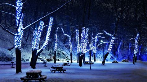 Winter Christmas Lights Wallpapers Wallpaper Cave