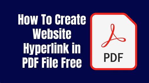 How To Create Website Hyperlink In Pdf File Free Step By Step