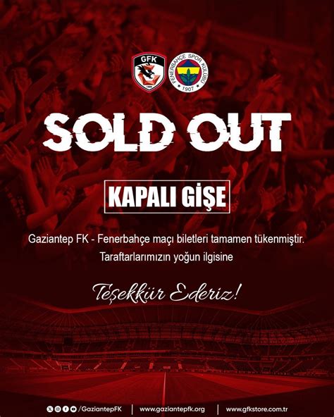 Gaziantep Fk Fenerbah E Ma Kapal Gi E Oynanacak