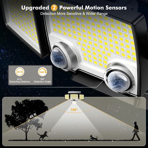 Tuffenough Solar Outdoor Lights With Motion Sensor Lm Bright