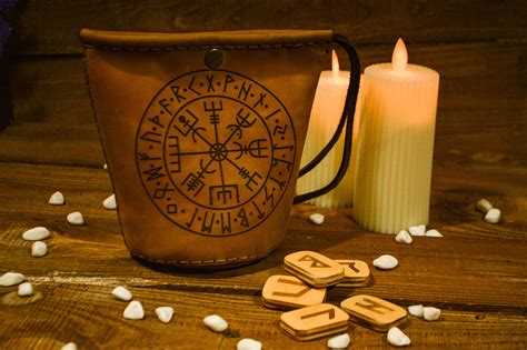 Leather Runes Bag Set Includes Leather Rune Pouch Bag Runes Set