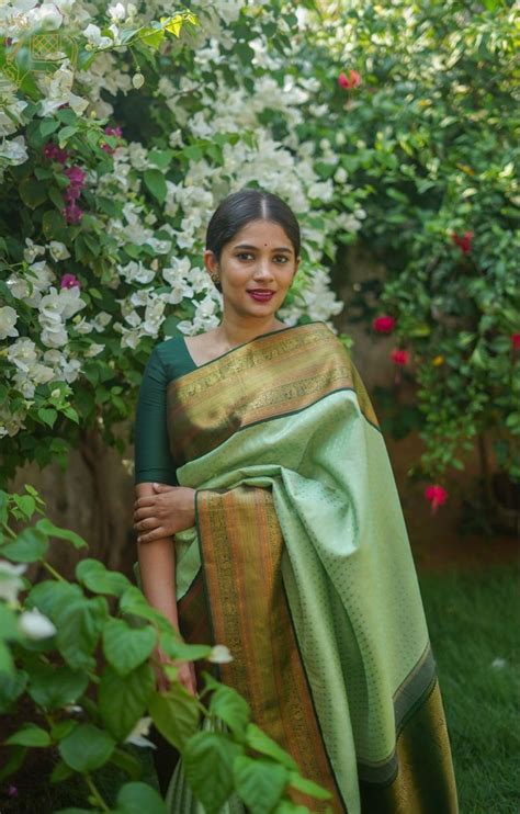 Lavanya Tripathi Looks Gorgeous In A Green Kanchipuram Saree Artofit