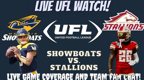 Birmingham Stallions Vs Memphis Showboats Live Ufl Fan Stream Youtube