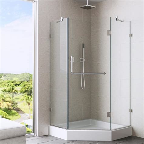 VIGO Piedmont 36 125 In X 78 75 In Frameless Neo Angle Shower