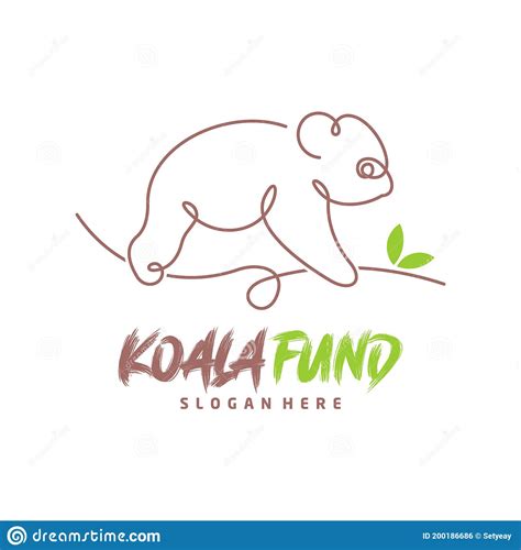 Koala Logo Design Vector Illustration Design Koala Logo Template Stock