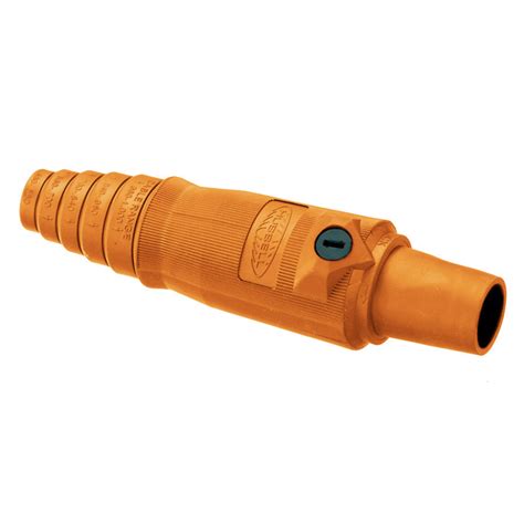 Hubbell HBL400FO 400 600 VAC 250 VDC 1 Pole Orange FeMale Plug