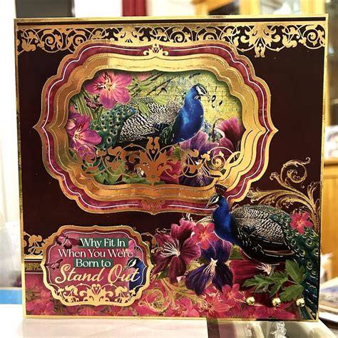 Hunkydory Peacock Garden Greeting Card 7x7