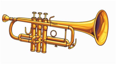 Colorful Cartoon Trumpet Clipart Illustration Premium AI Generated Vector