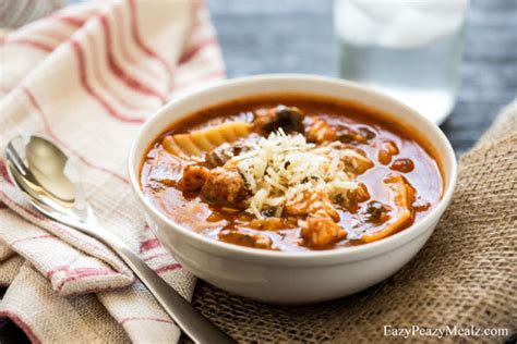 Chicken And Sausage Lasagna Soup Easy Peasy Meals