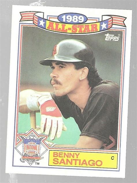 1989 Topps All Star Game Subset Benny Santiago 9 Of 22 National League