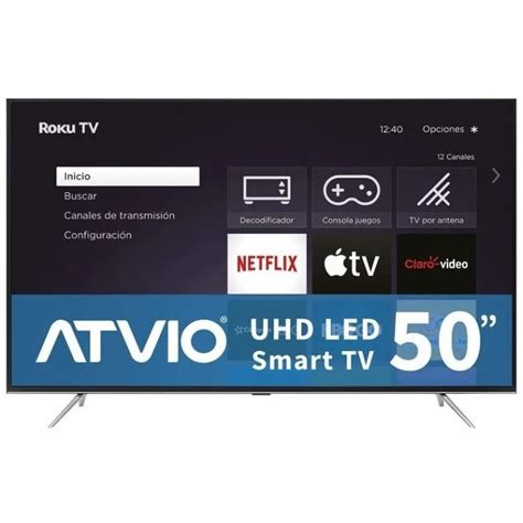 Creditienda Pantalla Atvio Uhd Smart Tv Led Atv Uhdr Roku Tv