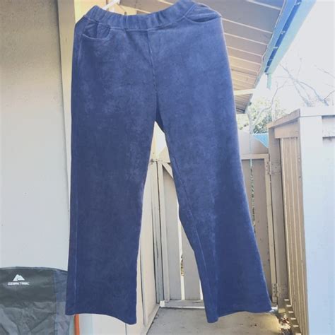 Pants And Jumpsuits Grey Velvet Material Pants Poshmark
