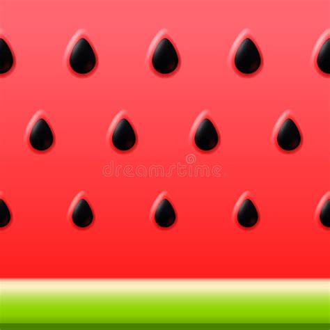 Seamless Background With Watermelon Slices Vector Illustration Stock